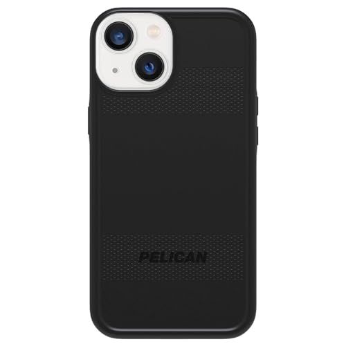 Image of Pelican - Protector Series - Heavy-Duty MagSafe Compatible Case Cover for iPhone 14 Designed to Fit Nicely in Pocket - 15ft Drop Protection - Black