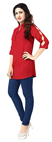 Image of Venisa Women's Regular fit Shirt (101-M Red M)