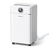 CHIVALZ 1500 Sq.Ft Dehumidifier for Basement with Drain Hose Max 25 Pints, Dehumidifiers for Home, Bedroom, Bathroom, Quiet, Intelligent Humidity Control, 3 Modes, 24H Timer, White 1Pack