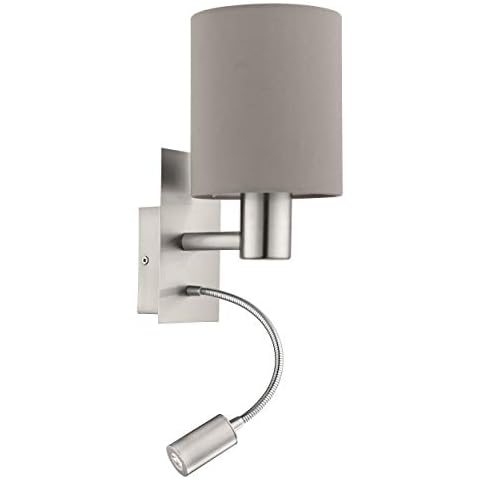 Lámpara de pared Eglo Pasteri de 2 focos con luz de lectura ajustable Cover