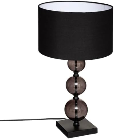 Atmosphera – Lamp “Alma” black – metal and glass H52 cm Atmosphera – Lamp “Alma” black – metal and glass H52 cm