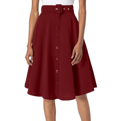 Jupe mi-longue évasée trapèze pour femme qui sublime la silhouette
