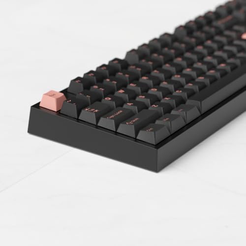 Image of Fogruaden PBT Keycaps Set, Cherry Profile Custom Keycap for Mechanical Keyboard Dark Pink Keycaps