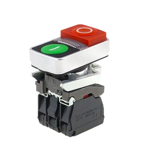 Interrupteur à double bouton XB4 métallique 1NO1NC tête haute 220V