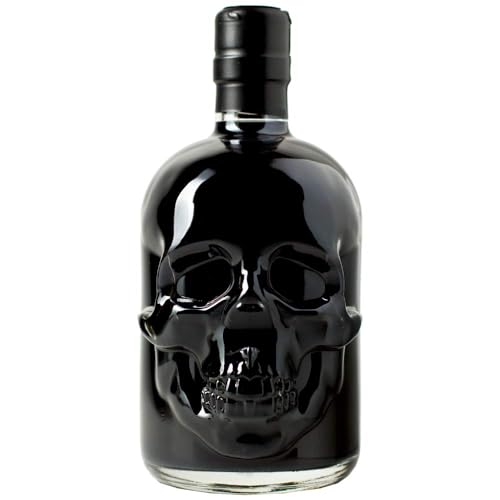 Schwarzer Absinth von ALANDIA | Hamlet Hardcore Black | Mit Wermut/Thujon | 69% | Totenkopf Flasche | (1x 0,5 l)