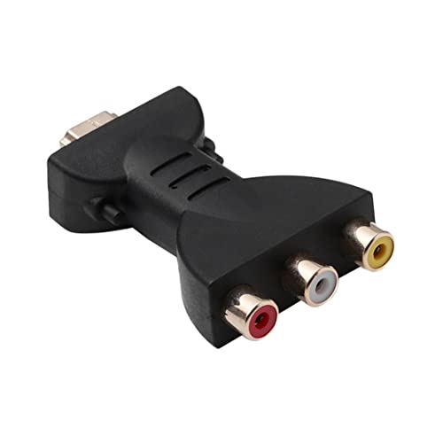 Liummrcy Adaptador HDMI A 3RCA, Convertidor VHS A Digital, Compatible Con 720p Y 1080p, Fácil De Usar Y Portátil