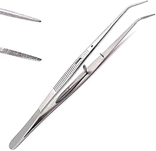 AAProTools Dental Cotton and Dressing Pliers Self-Locking Serrated Tips