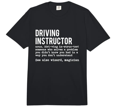 Definition Driving Teacher Driving School Gift Driving Student Car Comfort Colors Adult Heavyweight T-Shirt