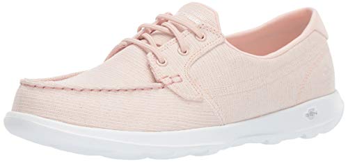 Skechers Women's GO Walk LITE-16422 Boat Shoe, Light Pink, 5 M US