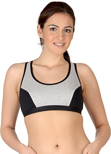 Image of Selfcare Women Cotton Blend Full Coverage Non Padded Sports Bra