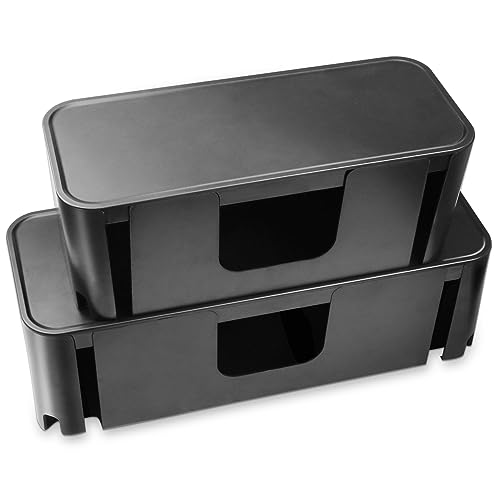 Cord Organizer Box, Cable Hider for Power Strips, Surge Protector, Extension Cord and Wire...