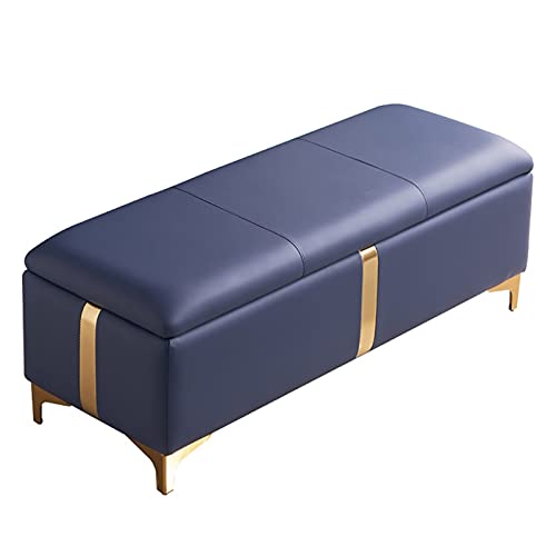 SZITW Reposapiés para sofá, Taburete de Almacenamiento para sofá, Taburete para Cambiar Zapatos de PU Napa, Taburete para reposapiés de Mesa de Centro, Taburete para Cambiar Zapatos de Sala de EST