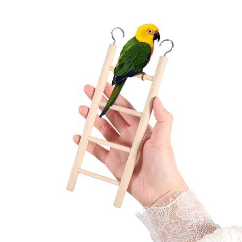 4 peças de brinquedos para pássaros, escada de madeira, 4 tamanhos, escadas para pássaros, escada, e