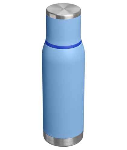 Image of Stanley Adventure-To-Go Vacuum Bottle 25 oz | Wide Mouth with Leakproof Cup Lid | Keep Drinks Hot or Cold | Packable for Travel | Insulated Stainless Steel Thermal Bottle | BPA-Free | Blue Sky