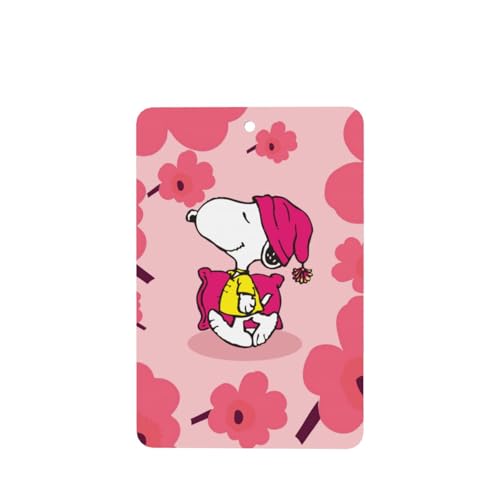 スヌーピー 花柄 ピンク 【6枚入り】車用 芳香剤 ハンギング 吊り下げ お部屋 空間用 かわいい グッズ