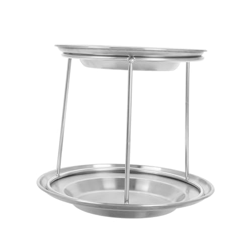 BEBEMOKO Stainless Steel Two Seafood Display Stand Elegant Serving Tray for Oysters Shrimp and Crab at Weddings and Parties Easy to Clean Buffet Presentation