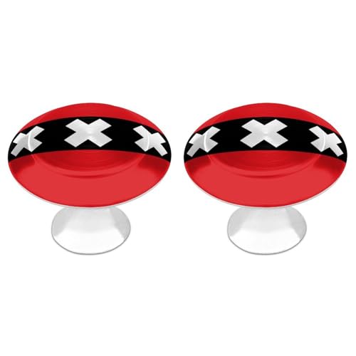 Image of Netherlands Flag Drawer Pulls Decorative Cabinet Handle Kitchen Knobs Dresser Drawer Hardware 2 Pieces