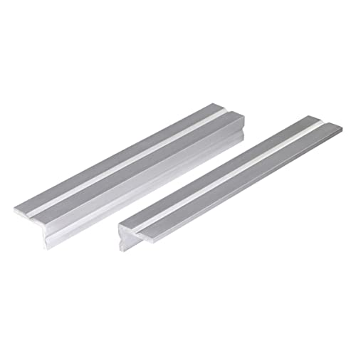 wolfcraft Schutzbacken fur Spanntische, 2-teilig - Für den Schutz von Tischplatten und Werkstücken - Aluminium-Spannbacken mit V-Nut für Rundmaterial - Made in Europe - 6177000
