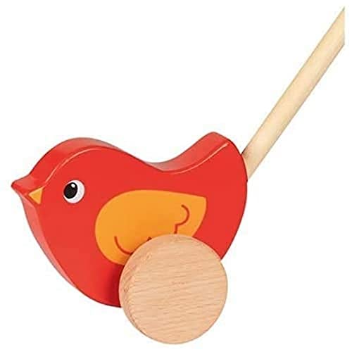 Goki - Vogel, Tier zum Schieben von Bällen für Babys, Farbe (Mehrfarbig) (54887)