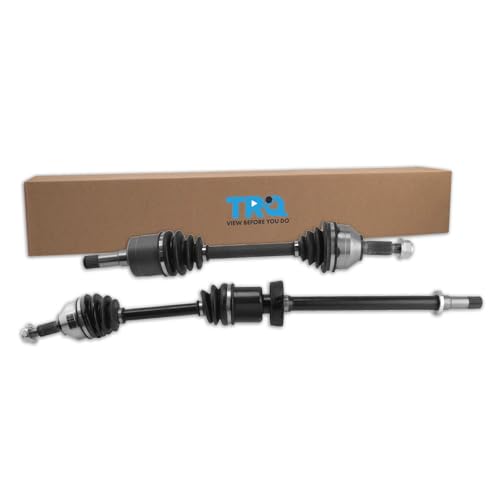 Image of TRQ Front Driver and Passenger Side CV Axle Assembly Set 2 Piece Compatible with 08-14 Ford Taurus FWD 09-14 Flex FWD 08-09 Taurus X 08-09 Mercury Sable 09-14 Lincoln MKS 10-14 MKT