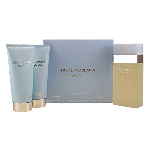 DOLCE GABBANA Light Blue 3 Piece Eau De Parfums Set for Women
