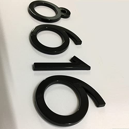 Diggoo 10 Pack Mailbox Numbers 0-9, 4 Inch High, Door Address Numbers Stickers For Apartment, House, Room, Office, Cars, Trucks, Black Plating Process Number Sign #TOP3