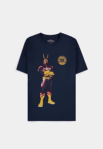 T-Shirt My Hero Academia All Might Bleu Marine Vêtement Manga Homme XL