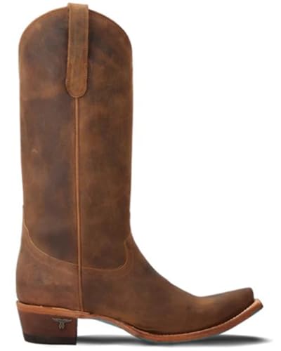 Lane Womens Emma Jane Snip Toe Casual Boots Mid Calf Low Heel 1-2" - Brown2