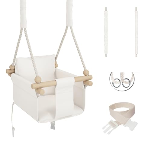 MAMOI® Columpio para niños con cinturón de Seguridad | Ajuste de Altura 190-260 cm | Columpio Infantil Interior y Exterior | CE | 100% Eco | Hecho en la UE