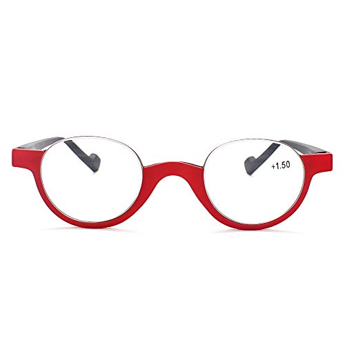 イェローロック 四色セット レトロ丸型メガネ 超軽量PC老眼鏡 おしゃれリーディンググラス 携帯用 シニアグラス ケース&クロス付き 度数