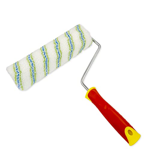 Cinghiale Rullo per Pittura in Poliammide a Pelo Medio Lunghezza 23 cm Diametro 48 cm Antigoccia da Interno per Idropitture Lavabili e Pitture Silossaniche con Manico in Plastica