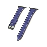 compatible with Apple Watch アップルウォッチ用 バンド ベルト エプソンレザーベルト クロカラント KUROCURRANT 44mm 45mm 46mm 49mm用 Series11/10/9/8/7/6/5/4/3/2/1/SE/SE2/Ultra/Ultra2/Ultra3に対応 ダークブルー/パーツカラー ブラック