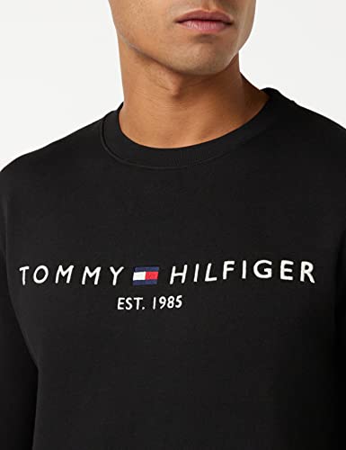 Tommy Hilfiger Sweat Homme Tommy Logo Sans Capuche, Noir (Black), L - Image 4