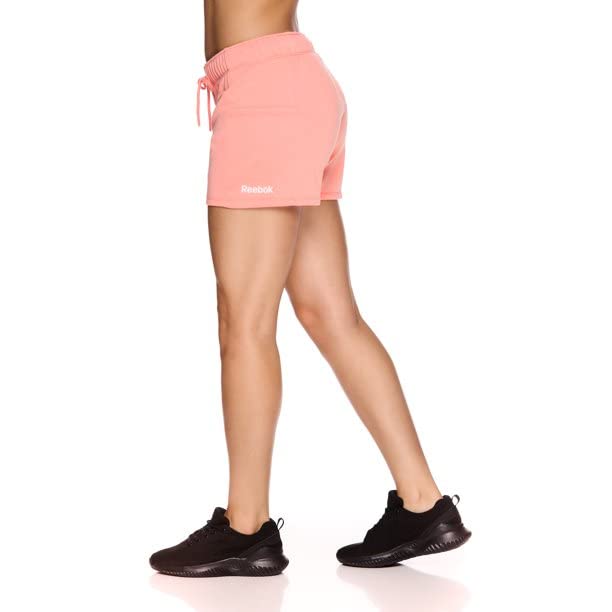 Short Reebok femme tissu éponge amande corail avec poches taille XXL