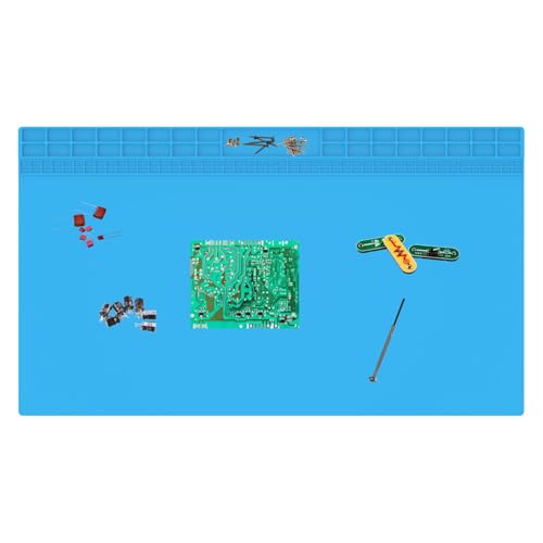 Tapis de soudure extra large en silicone 70 x 40 cm Tapis de soudage magnétique Tapis de travail Atelier Antistatique Établi Tapis 500 ℃ Résistant à la...