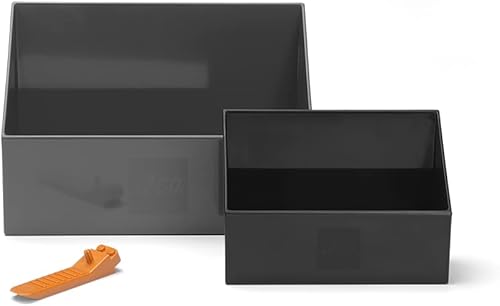 Miniatura 8 de Room Copenhagen LEGO Juego de cuchara de ladrillo  1 cuchara grande gris piedra oscura de 7.63 x 5.19 pulgadas y 1 cuchara pequeña negra de 5.07 x