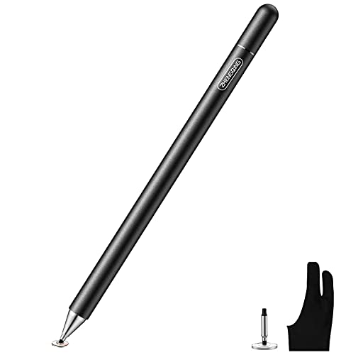 ipad Pencil , Stylus pens for Touch Screens iPad Pro iPad 8th 7th 6th Generation Mini Air Phone Android Microsoft Surface, Capacitive Pen with Artist Glove (Black)