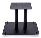 13” Heavy Duty, Steel Center Channel Speaker Stand | Fillable | For Medium to Large Speakers | Comes with Steel Carpet Spikes | By Vega A/V Systems | 15.5” x 9.5” Base, 5.5” x 9” Speaker Pedestal