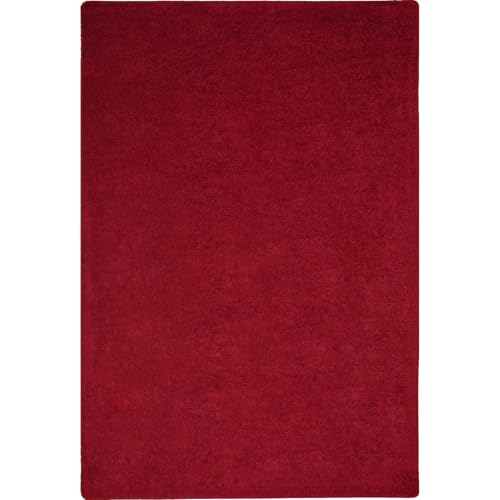 Joy Carpets Endurance Solid Colored Area Rug in Color Burgundy, 12' x 7'6