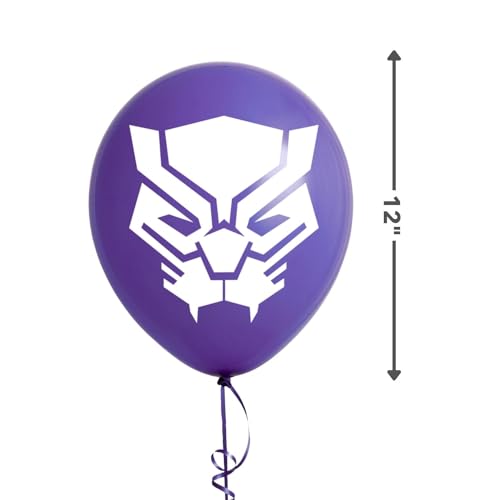 Image of Black Panther Wakanda Forever Latex Multicolor Balloons - 12 inch (6 Pc) - Vibrant Party Decorations for Marvel Fans & Superhero-Themed Events