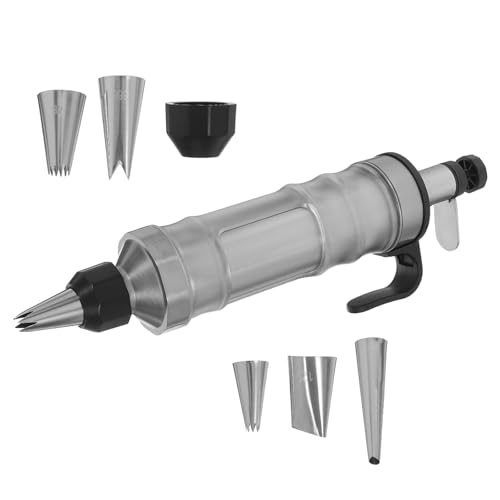 Sewroro Siringa per Dolci in Acciaio Resistente 1 Pezzo Decoratore di Torte e Cupcakes Multifunzionale Pressa per Biscotti Smontabile Accessorio per Decorazione Dessert e Forniture da