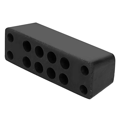 Fishawk Bloco de para-choques, 2 peças de calço para roda de borracha preta, para armazém escolar, g