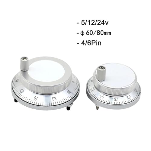 Codificador rotatorio de 80mm con 100 PPR y compatibilidad de voltaje de 5V a 24V 3