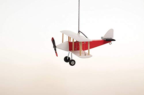 Hanging Airplane For Children Kid Room Nursery Fly Vintage Wooden Decor Collectible White 5in
