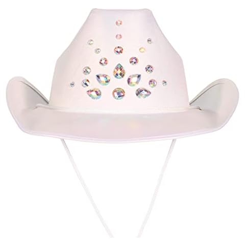Sombrero de vaquero Beistle con diamantes de imitación y correa de barbilla Cover