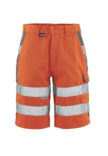 pka Sommer Warnschutz Arbeitshose für Herren in Warnorange Zertifiziert nach EN ISO 20471 Größe 54