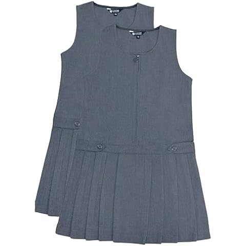 Pack of 2 Girls Pleated Pinafore Dresses Cover