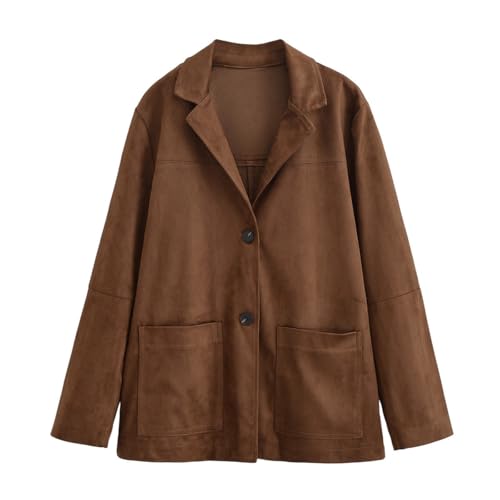 Manteau en Daim Femme Veste de Smoking Idéale pour le Bureau et les Sorties
