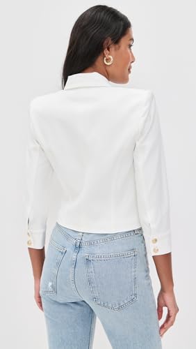 L'AGENCE Women's Kumi Cropped Fitted Jacket3