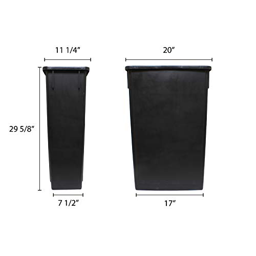 Caneca de basura rectangular 23 galones Thunder Group miniatura 2